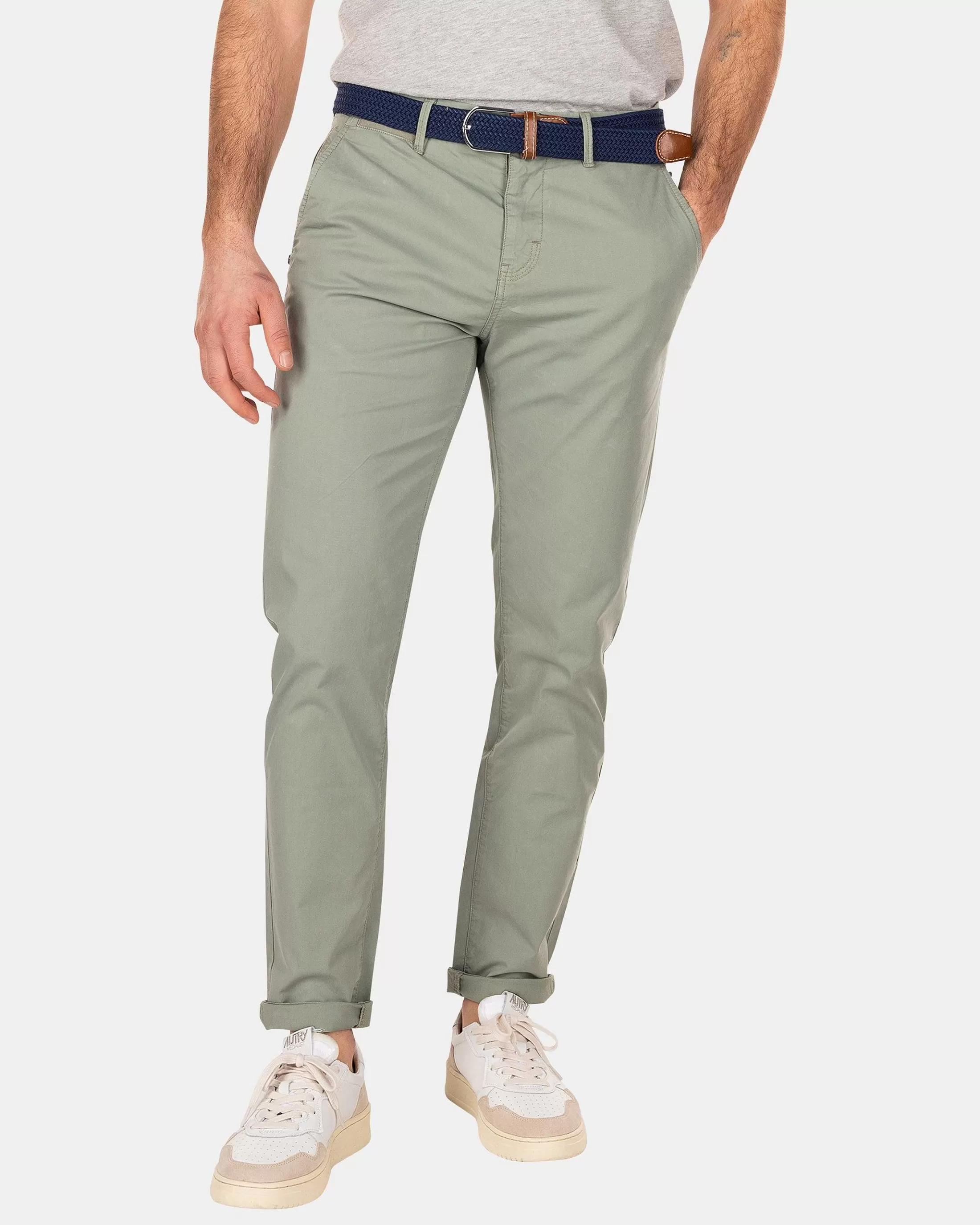 Store NZA New Zealand Auckland Baumwoll-Chino Mit Stretch-Mellow Army