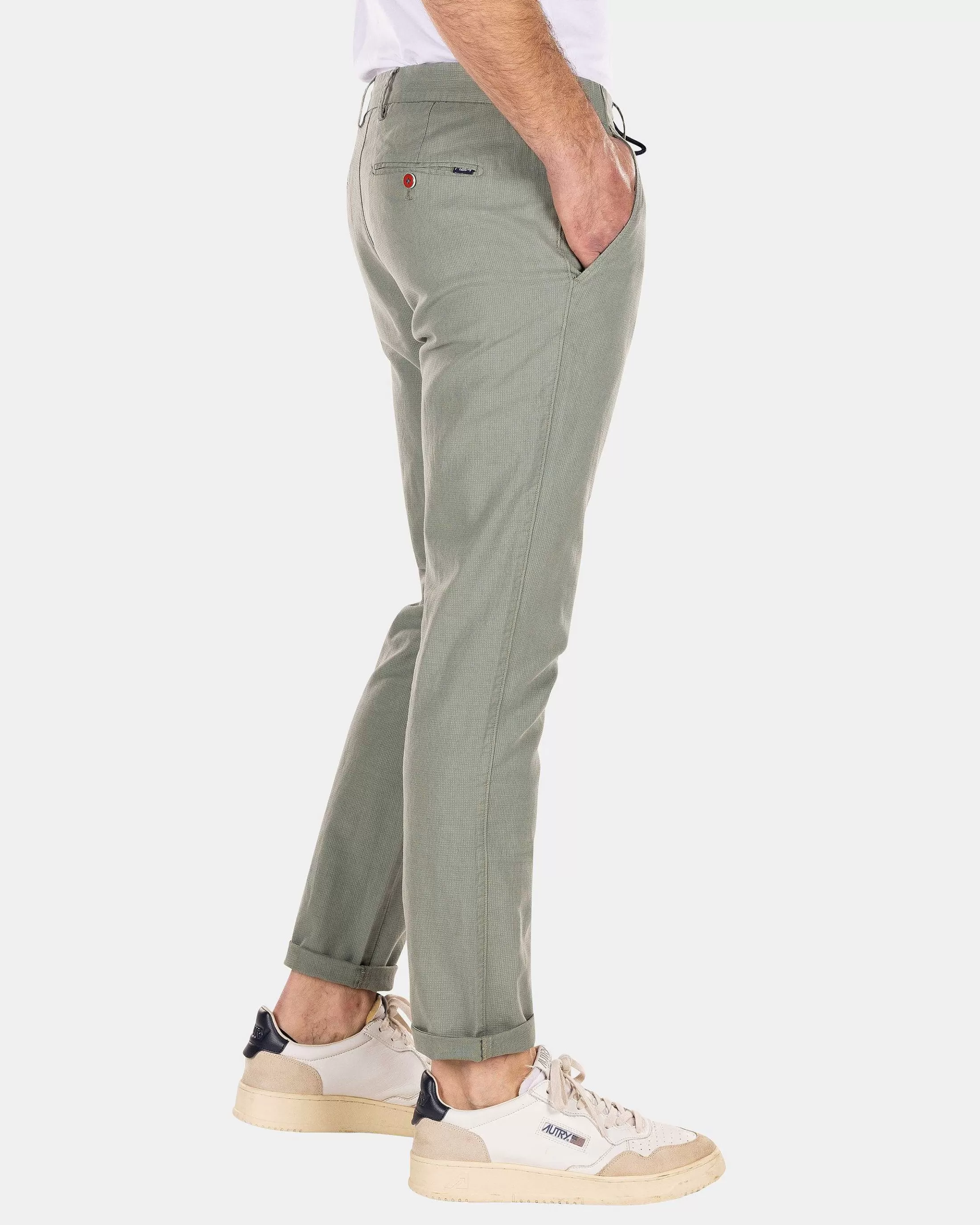 Cheap NZA New Zealand Auckland Chinos Aus Leinen Und Baumwolle-Mellow Army