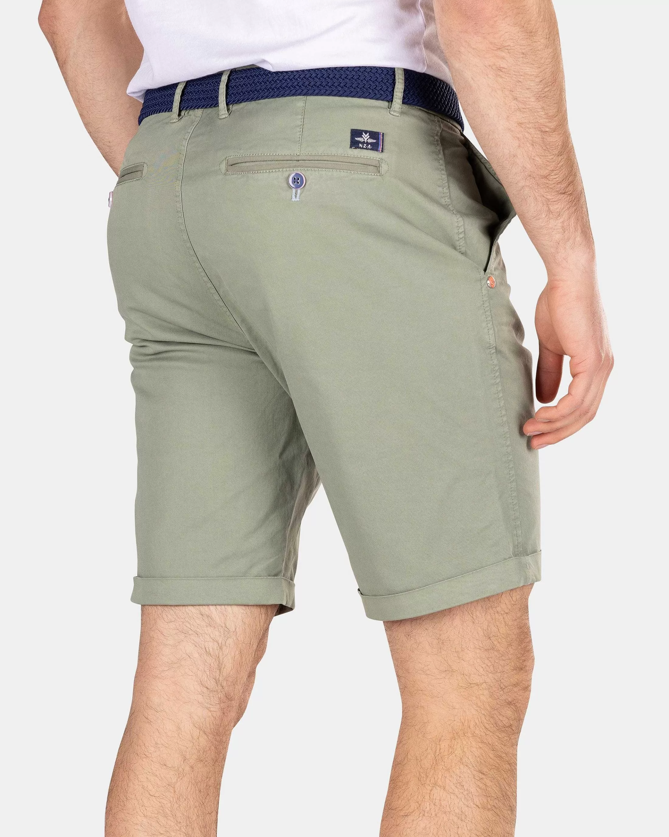 Store NZA New Zealand Auckland Chino-Shorts Aus Baumwolle-Mellow Army