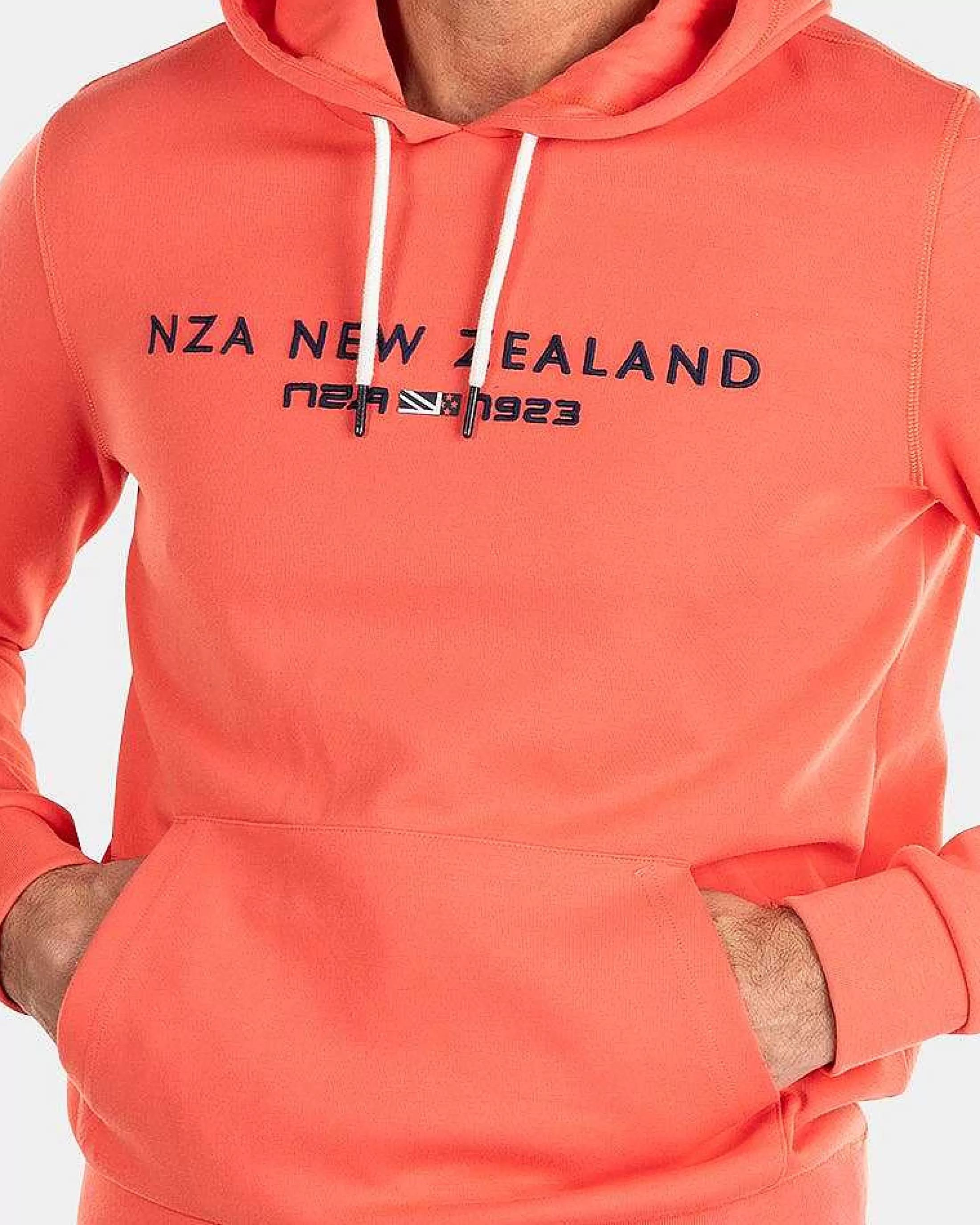 Shop NZA New Zealand Auckland Kapuzenpullover Mit Grosem Logo-Red Cider