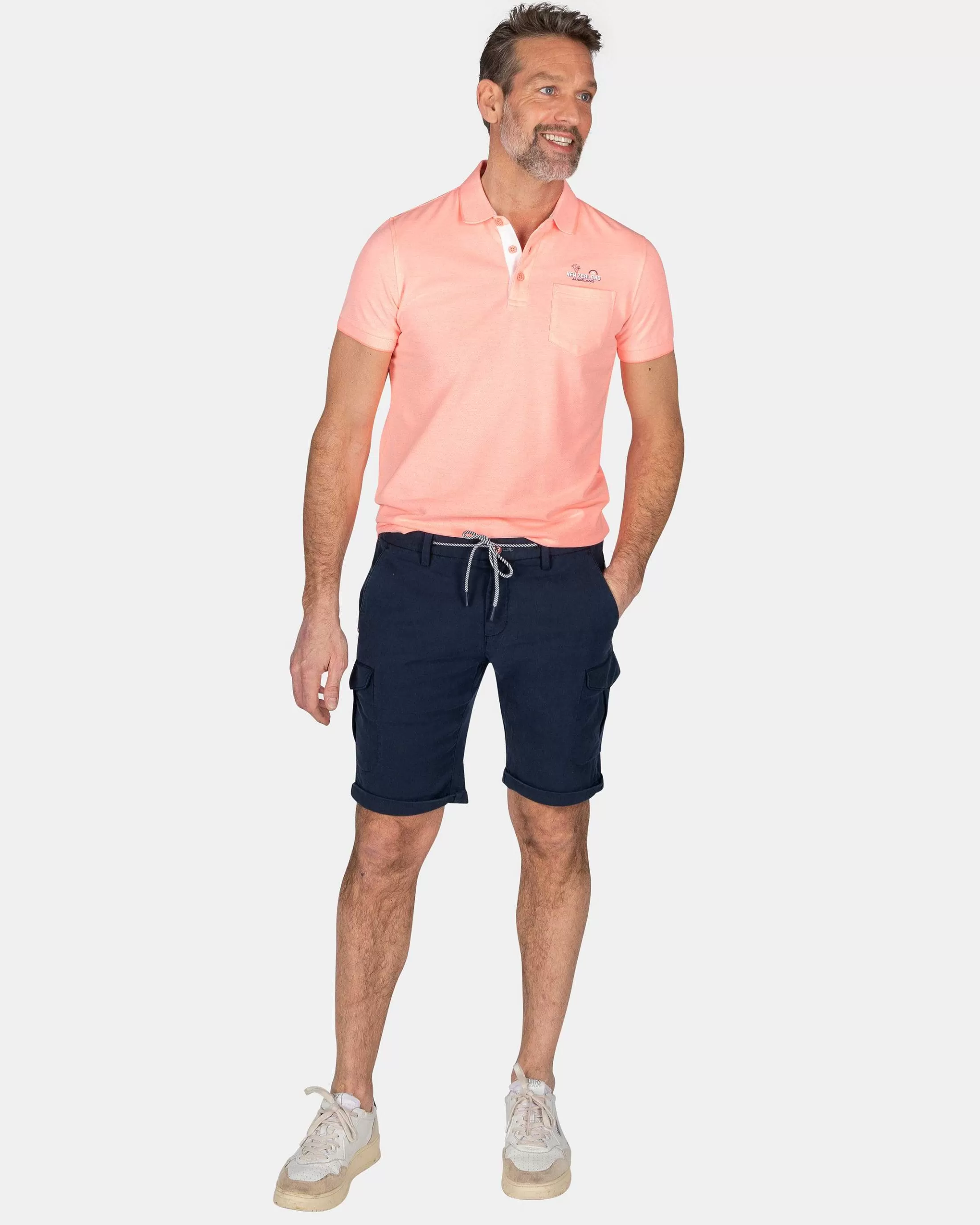 Online NZA New Zealand Auckland Leichtes Baumwollpolo-Fury Pink