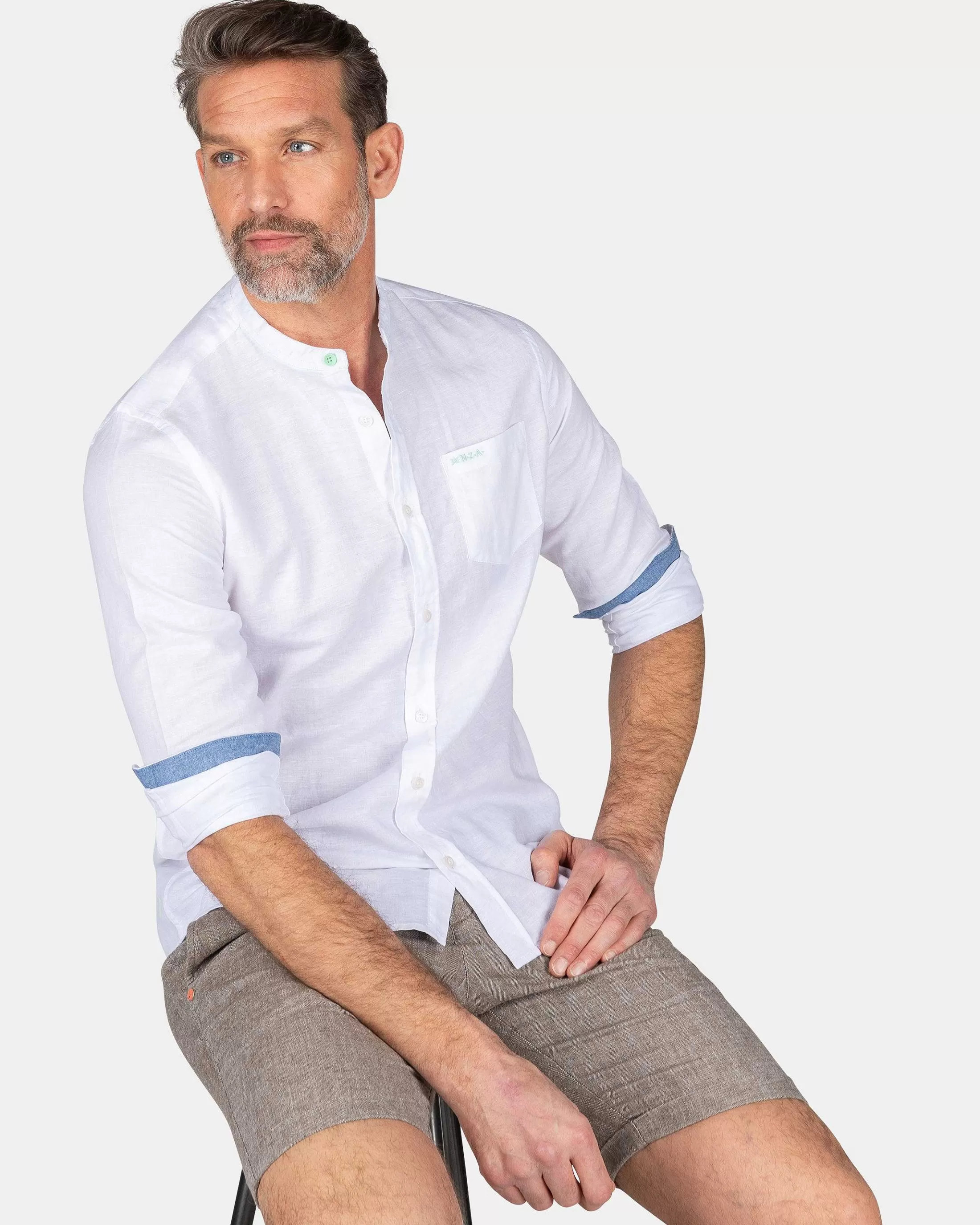 schlichtes_hemd_ohne_kragenwhite_1.webp Online NZA New Zealand Auckland Schlichtes Hemd Ohne Kragen-White