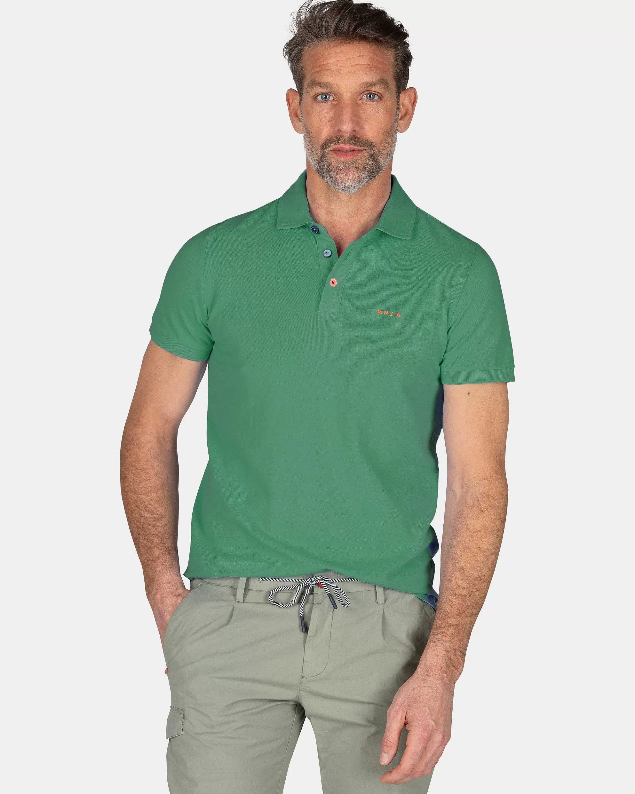 Shop NZA New Zealand Auckland Schlichtes Poloshirt Aus Baumwolle-Amazon Green