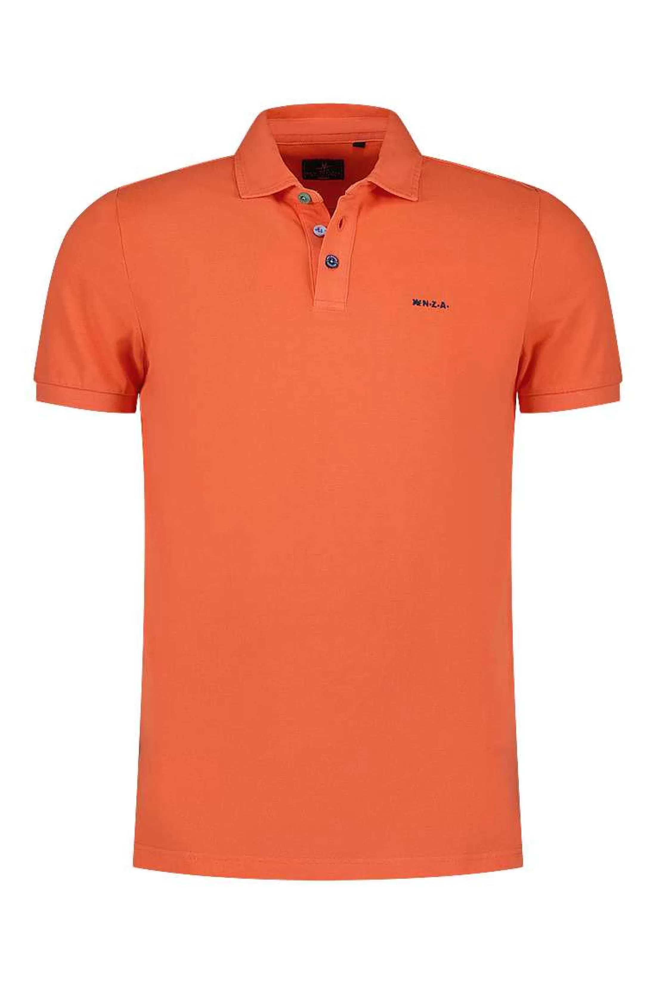 Cheap NZA New Zealand Auckland Schlichtes Poloshirt Aus Baumwolle-Golden Orange