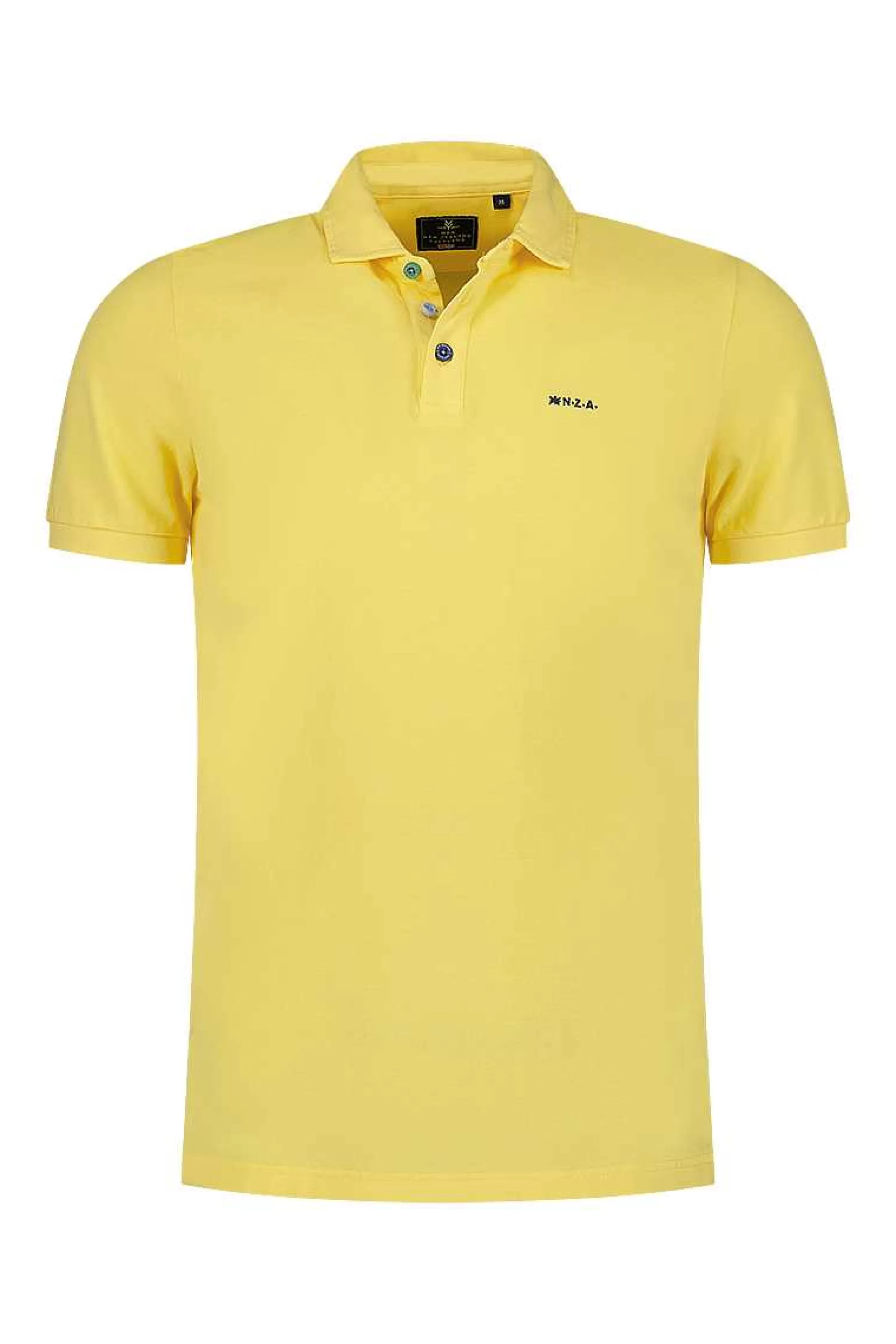 Store NZA New Zealand Auckland Schlichtes Poloshirt Aus Baumwolle-Iguana Yellow