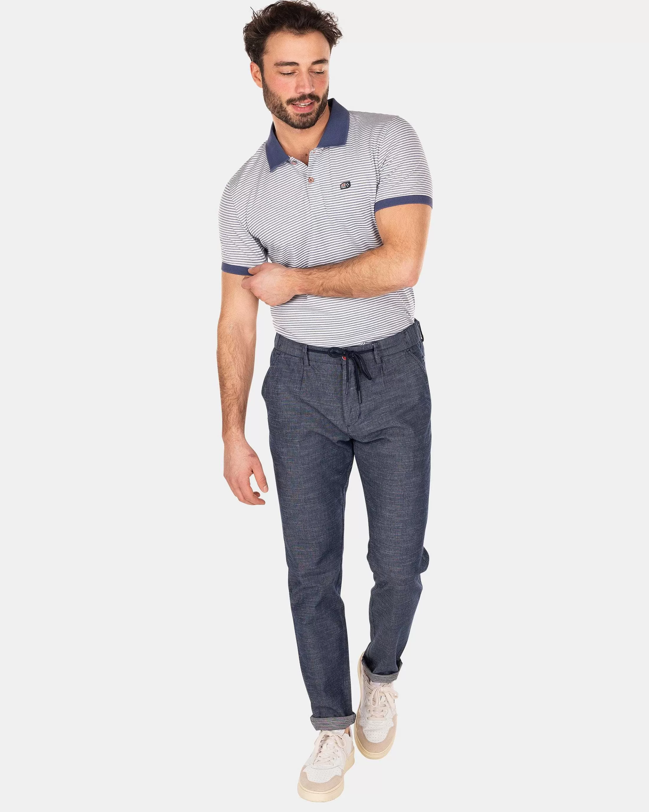 Discount NZA New Zealand Auckland Stretch-Polo Mit Kurzen Armeln-Dusk Navy