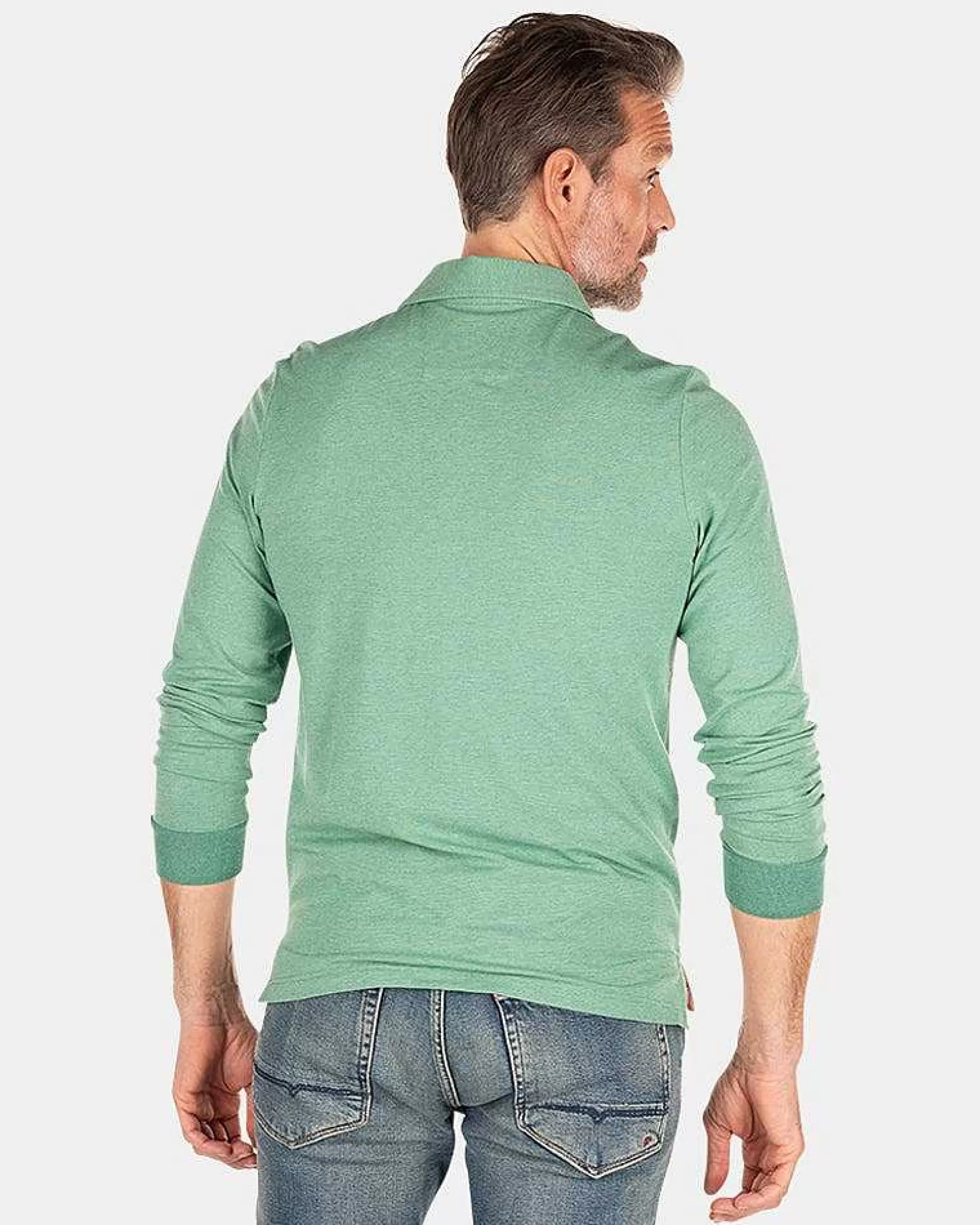 Outlet NZA New Zealand Auckland Stretch-Polo Mit Langen Armeln-Amazon Green