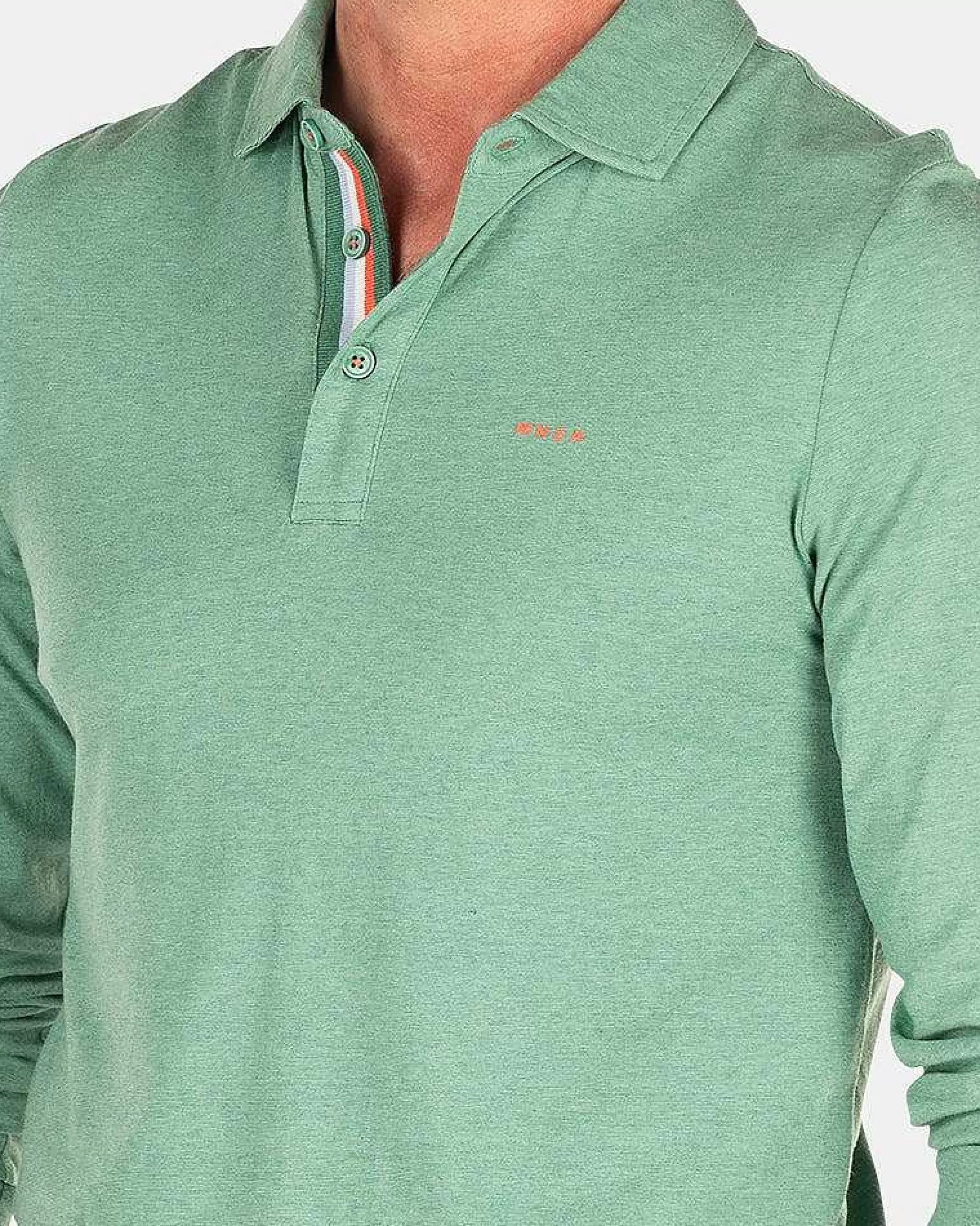 Outlet NZA New Zealand Auckland Stretch-Polo Mit Langen Armeln-Amazon Green